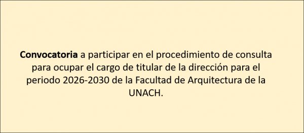 Convocatoria Titular Dirección 2026-2030