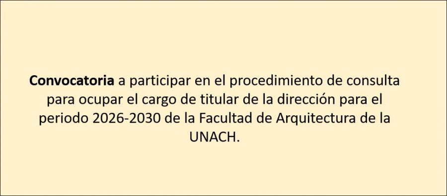 Convocatoria Titular Dirección 2026-2030